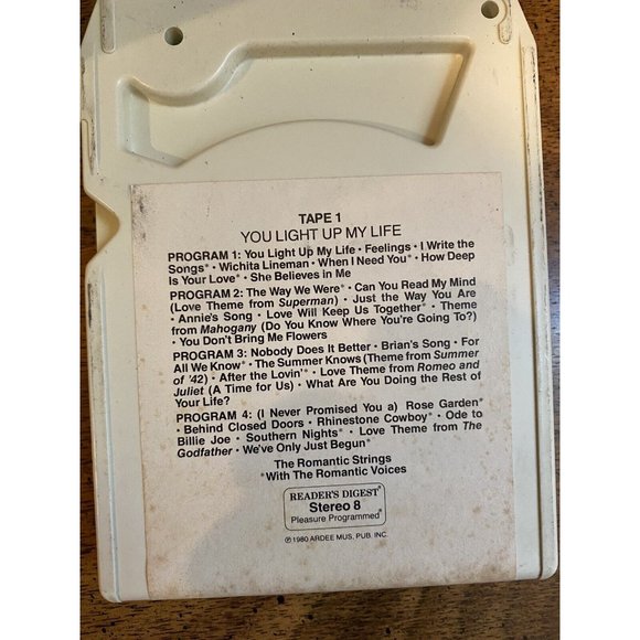 Vintage You Light Up My Life 8-Track Tape 1-3 1980. Pre-owned - Picture 3 of 5